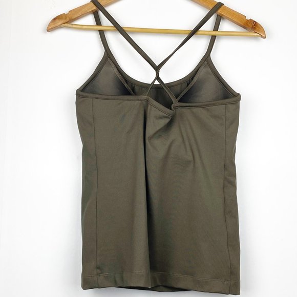ATHLETA Brown Bra Cami Tank Crossback 34DD - Picture 7 of 10